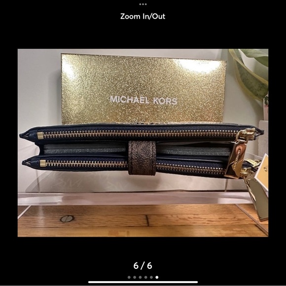 Michael Kors navy wallet (searching for within reason) " - Picture 4 of 6